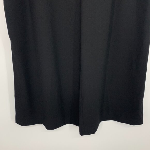 J.Crew 365 Pants Black Pull On Wide Leg Cropped Crepe - Picture 6 of 9